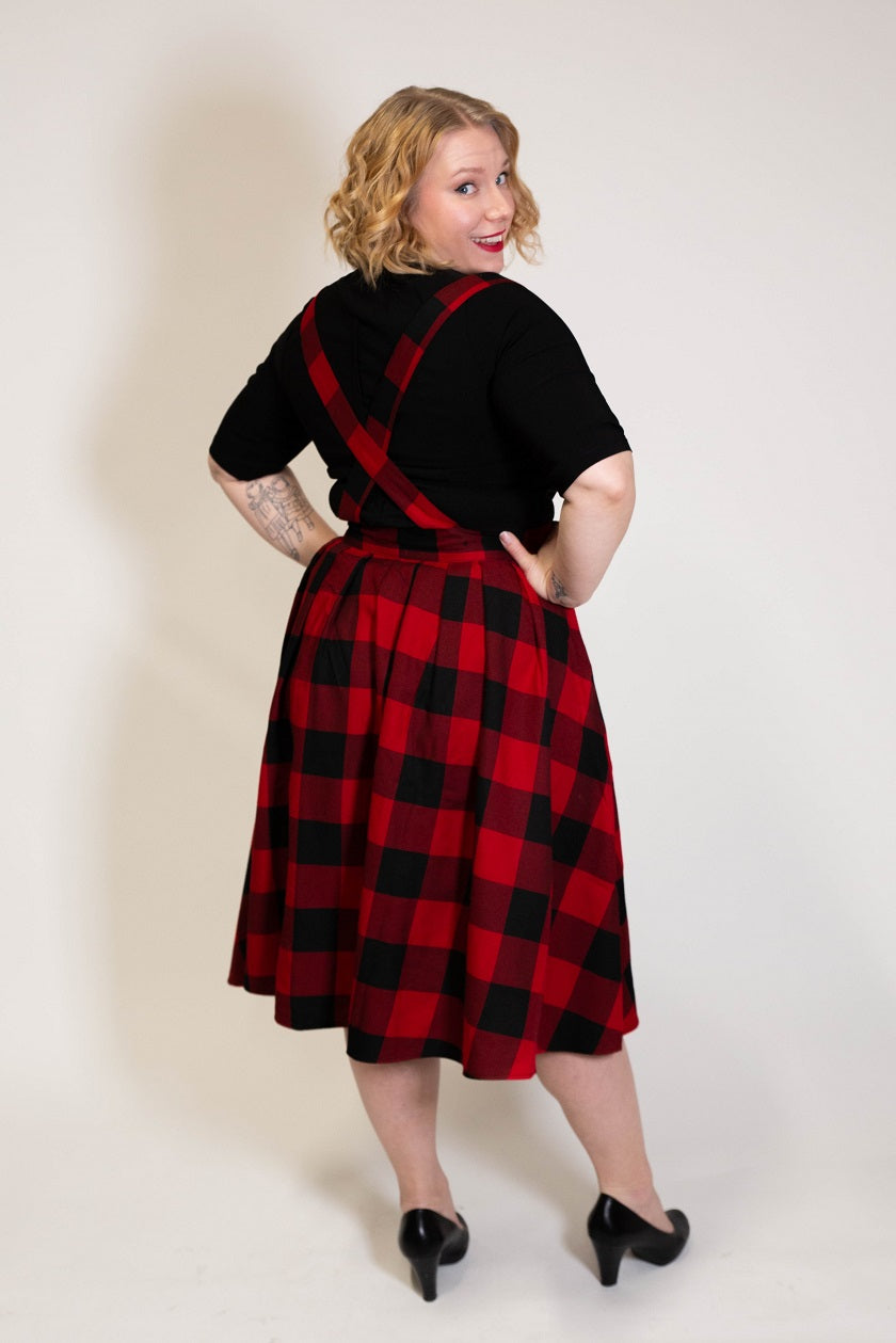 Teen Spirit Pinafore Black/Red Kellohame-Hell Bunny-Miss Windy Shop
