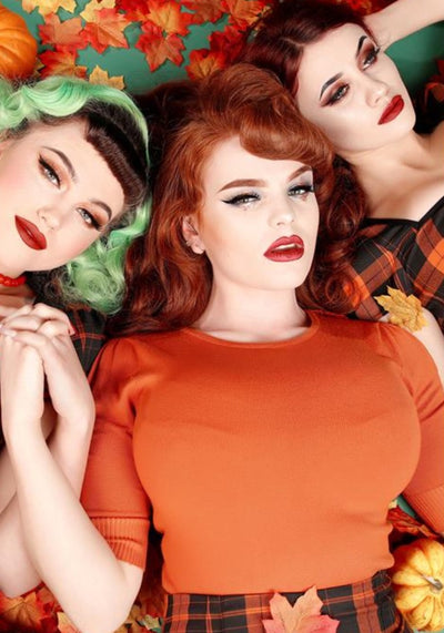 Chrissie Orange Neulepaita-Collectif-Miss Windy Shop