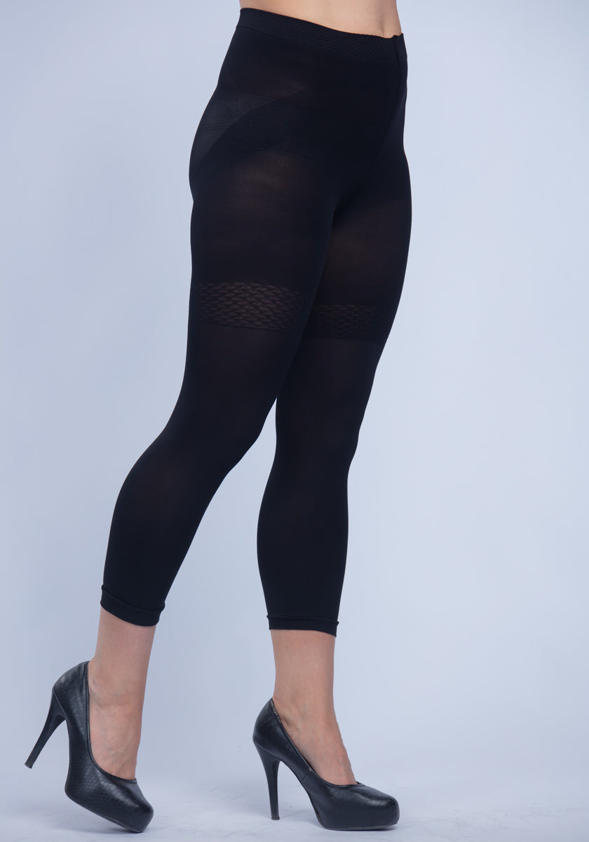 120 Denier Black Muotoilevat Capri Sukkahousut-Pamela Mann-Miss Windy Shop