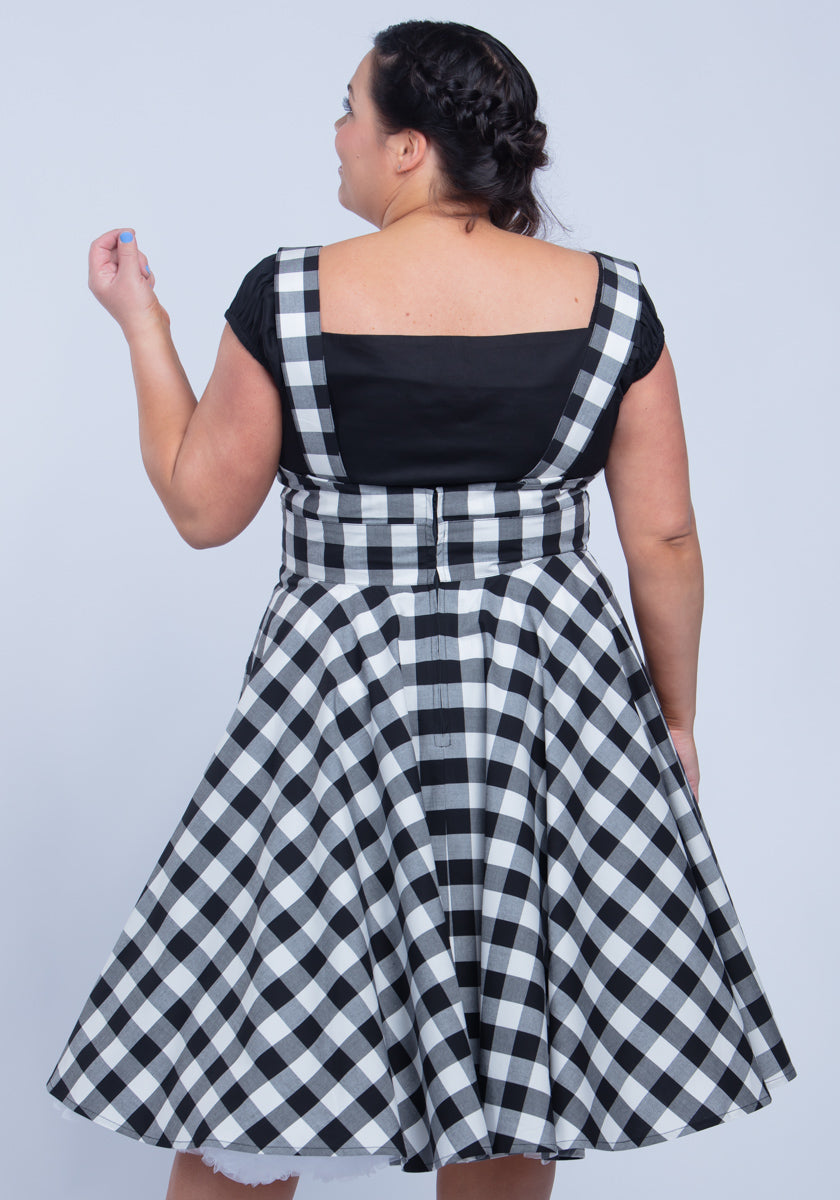 Victorine Pinafore Black Lappuhame-Hell Bunny-Miss Windy Shop