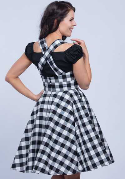 Victorine Pinafore Black Lappuhame-Hell Bunny-Miss Windy Shop