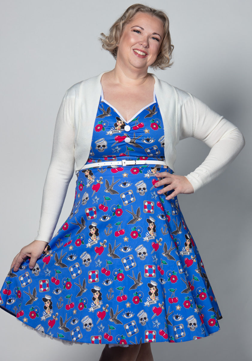 Isabella Nautical Dreams 50-luvun mekko-Lady Vintage-Miss Windy Shop