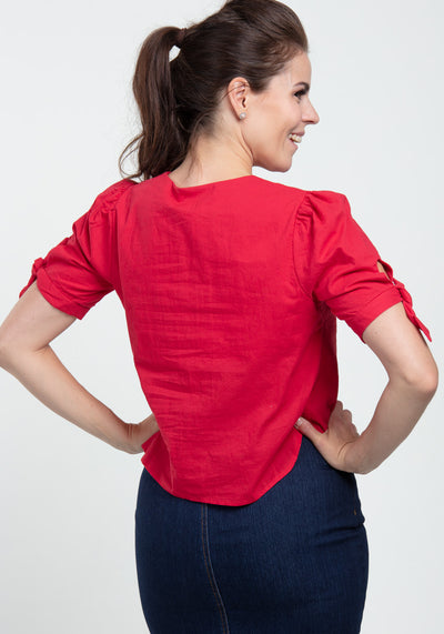 Susanna Tassels Red T-paita-Collectif-Miss Windy Shop