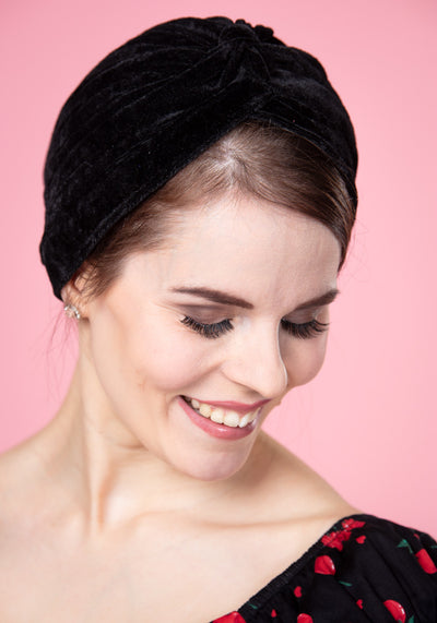 Black Velvet Turbaani-Banned-Miss Windy Shop
