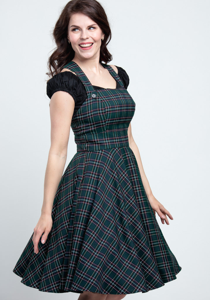 Peebles Pinafore Green Lappuhame-Hell Bunny-Miss Windy Shop