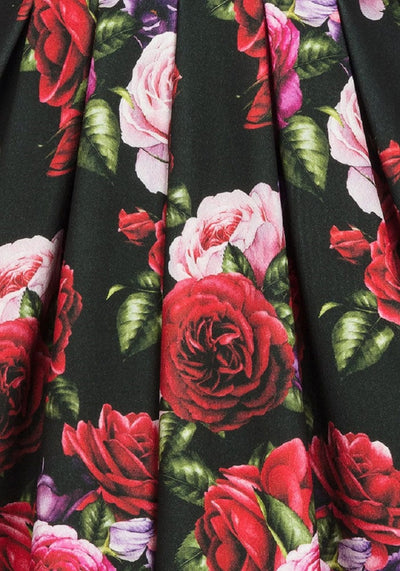 Eva Red Roses Vintagemekko-Lady Vintage-Miss Windy Shop