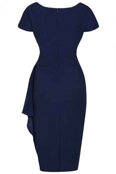 Elsie Navy Kynämekko-Lady Vintage-Miss Windy Shop