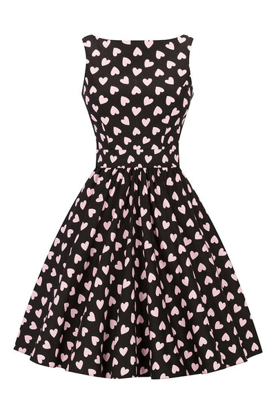 Tea Pink Hearts - Kellomekko-Lady Vintage-Miss Windy Shop
