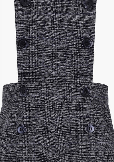 Brenda Librarian Check Dungaree Haalarit-Collectif-Miss Windy Shop