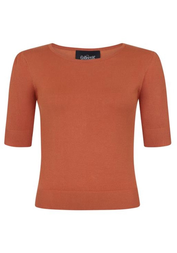 Chrissie Orange Neulepaita-Collectif-Miss Windy Shop