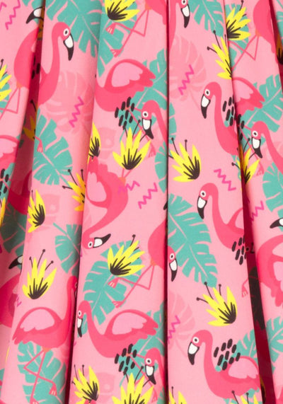 Eva 80's Flamingo Mekko-Lady Vintage-Miss Windy Shop