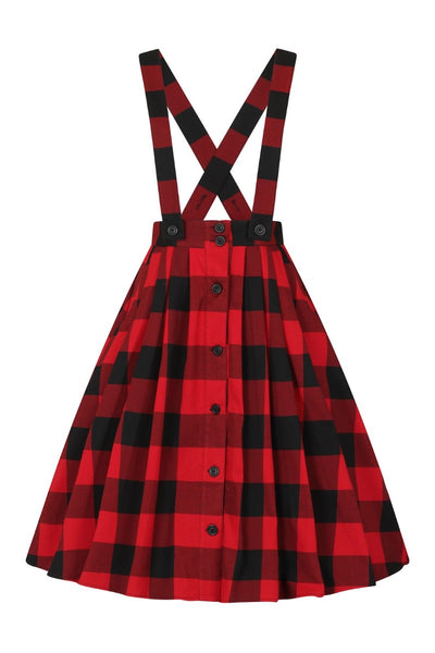Teen Spirit Pinafore Black/Red Kellohame-Hell Bunny-Miss Windy Shop