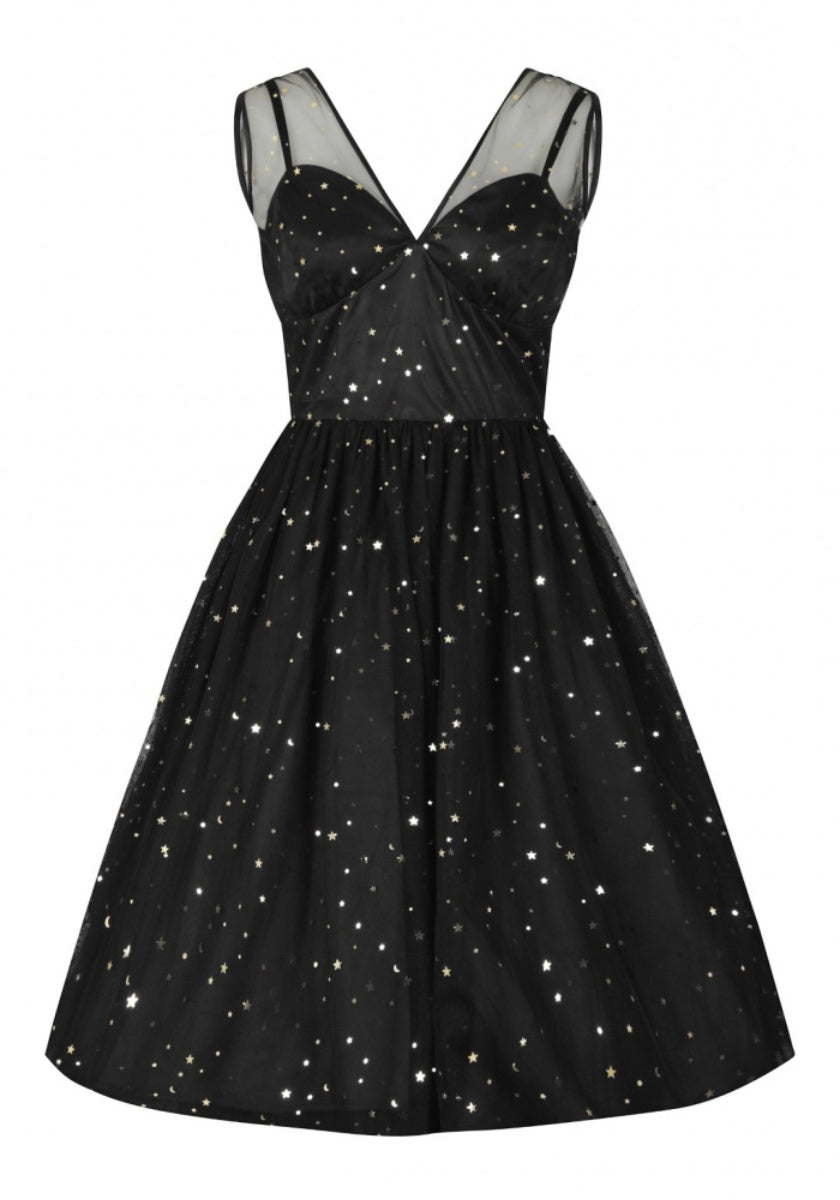 Infinity Black Juhlamekko-Hell Bunny-Miss Windy Shop