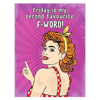 Metallikyltti "Second Favourite F-word"-Miss Windy Shop-Miss Windy Shop