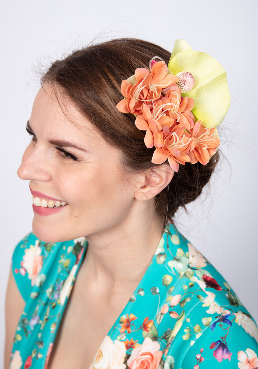 June Orange Flower Hiuskoriste-Collectif-Miss Windy Shop