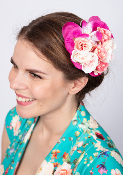 Frances Pink Flower Hiuskukka-Collectif-Miss Windy Shop