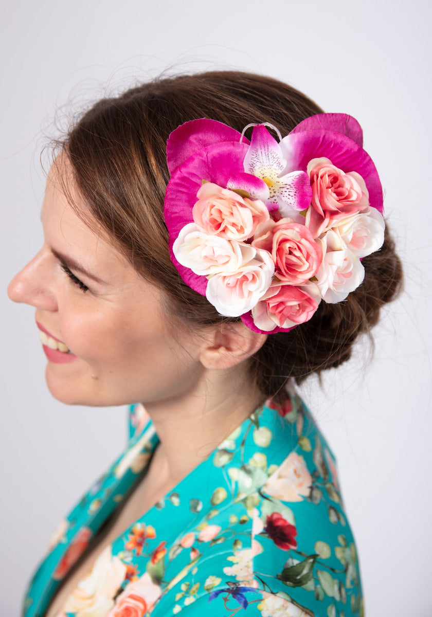 Frances Pink Flower Hiuskukka-Collectif-Miss Windy Shop