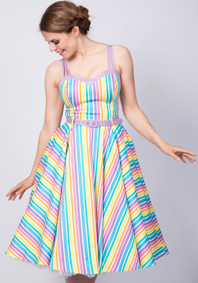 Nova Rainbow Stripes Kellomekko-Collectif-Miss Windy Shop