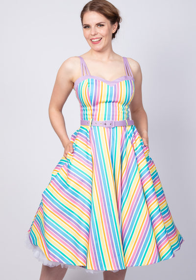 Nova Rainbow Stripes Kellomekko-Collectif-Miss Windy Shop